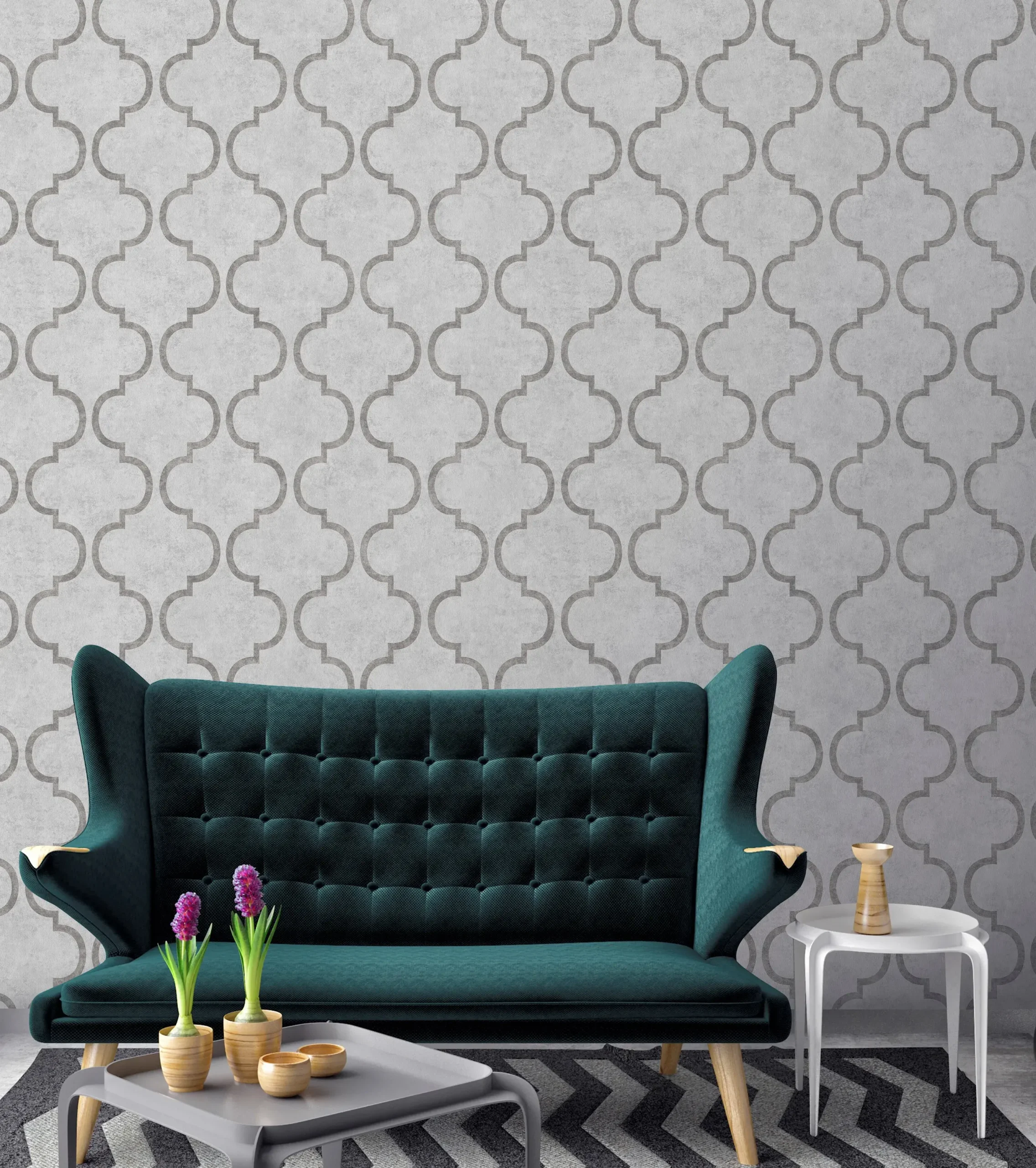 White Embossed Wallpaper – Timeless Elegance (4703-1)